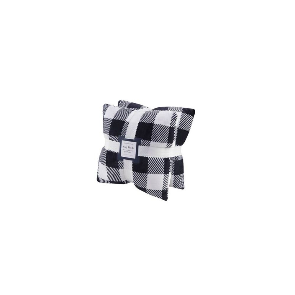 CHARTER CLUB White Plaid 18 x 18 in Decorative Pillow